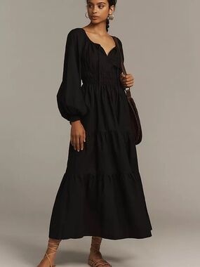 Iconic Somerset Maxi Dress by Anthropologie in black